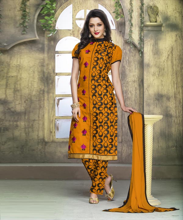 YELLOW COTTON STRAIGHT SUIT 31 OFF Rs 1050.00 Only FREE Shipping